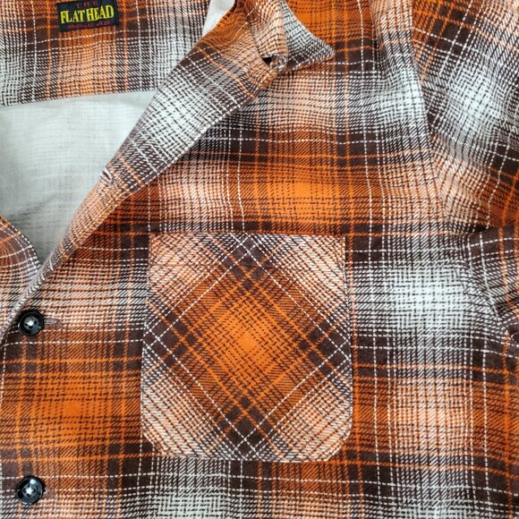 The Flat Head Check Flannel Shirt Size M Like New - Picture 4 of 8